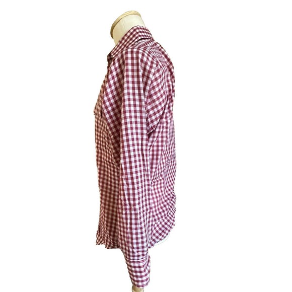 Levis Vintage Red Tab Button Shirt Size Medium M Upside Down Tag Gingham Plaid - Picture 4 of 16